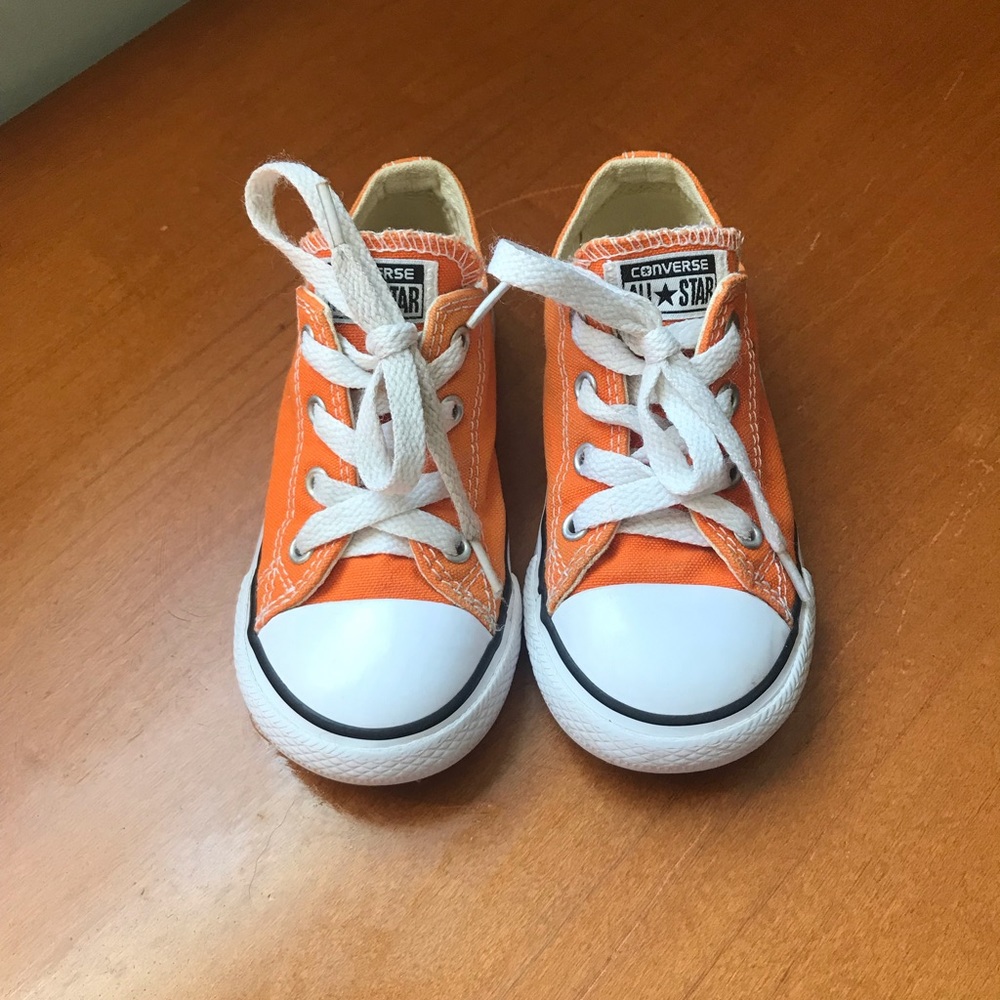 Toddler orange converse! Boy or girl could wear